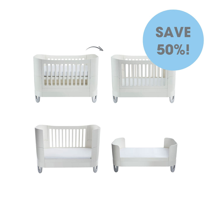 Gaia Baby | Serena Cot Bed (Silver Legs) (Outlet)