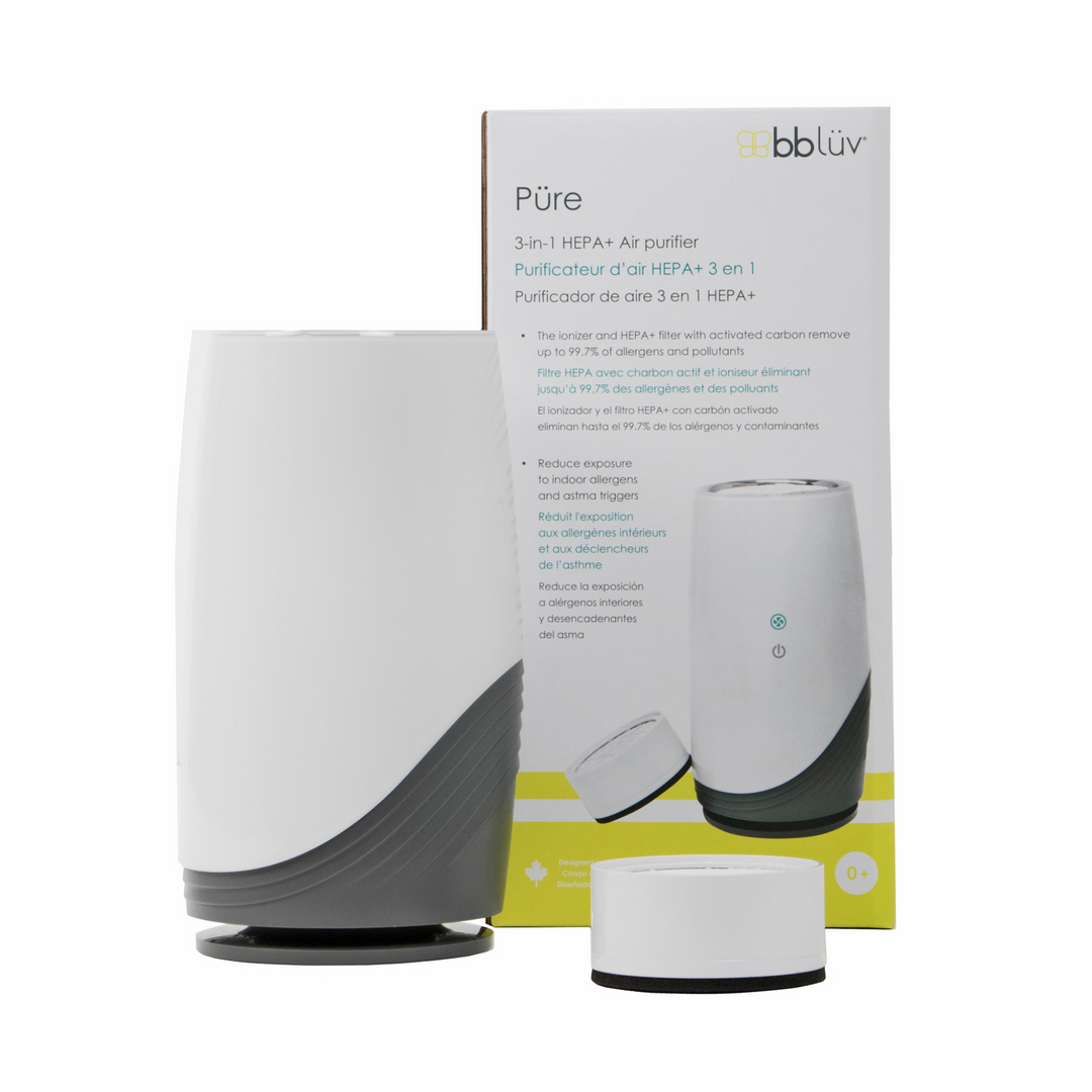 BBLuv Pure 3-in-1 air purifier with HEPA filter packaging