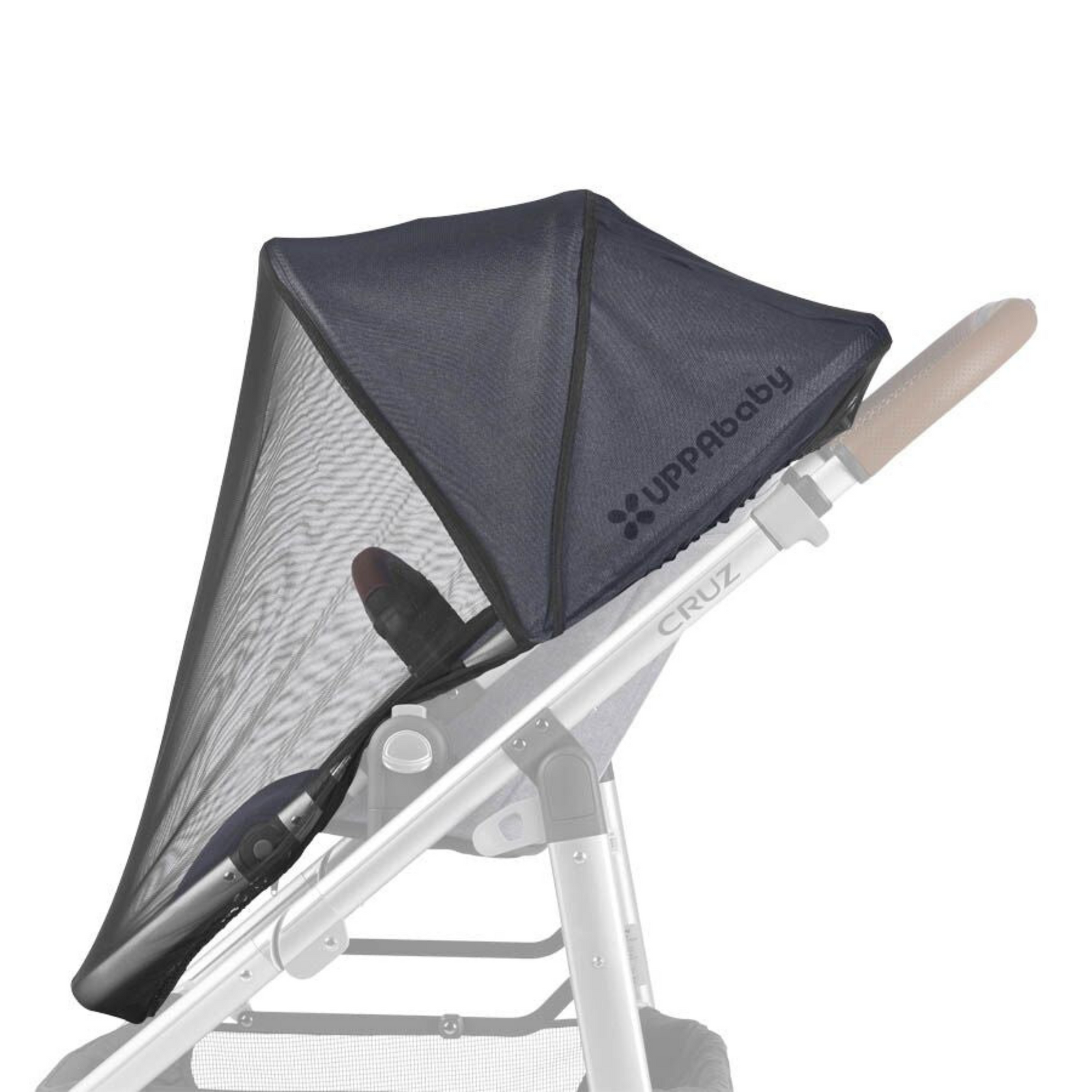 This image highlights the bug shield on a Cruz 2015-2019 model stroller.